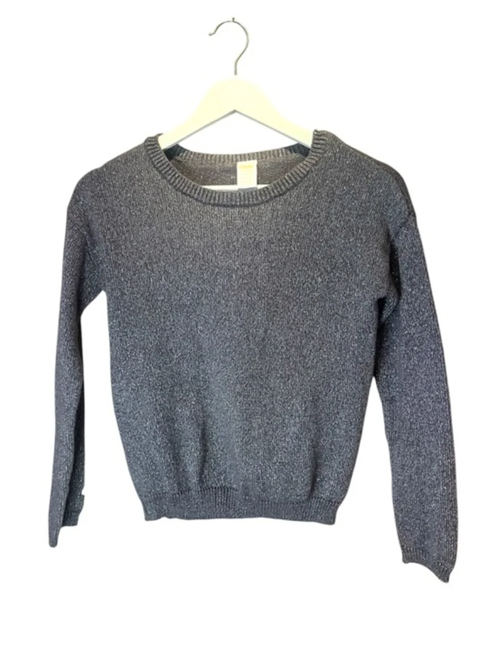 Gymboree Girl’s Silver Gray Sparkly Sweater Size Large 10-12